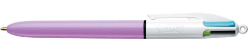 BIC Stylo à bille rétractable 4 Colours Fun Lilas/blanc