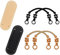 HoaaiGo 2 Stück Stricken Häkeln PU Taschenboden, PU Leather Bag Bottom Oval Knitting Crochet Bags, Holzperlen Taschengriffe, Handgefertigte Griffe für Holzperlen Tasche Griff DIY
