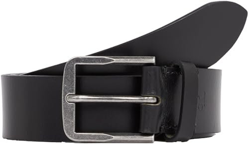 Calvin Klein Herren Gürtel Classic Casual Belt aus Leder, Schwarz (Black), 120 cm