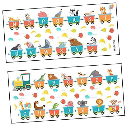 ifundom 2 Blätter Wandtattoo Zug Englisch Weihnachtsaufkleber abziehen und aufkleben kinderzimmer wandsticker wall stickers for room Wohnkultur dekorative Wandaufkleber Bahn schmücken