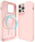 oakxco Silicone Case for iPhone 14 Pro Compatible with Magsafe Magnetic Wireless Charging, Slim Thin Soft Rubber Gel with Magnet, Matte TPU Mag Cover for Women Men, Light Pink