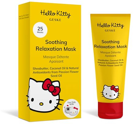 GESKE Soothing Relaxation Mask | Beruhigende Gesichtsmaske | Zur Verwendung mit Hello Kitty Sonic Warm und Cool Mask | Sheabutter und Kokosnussöl für beanspruchte Haut