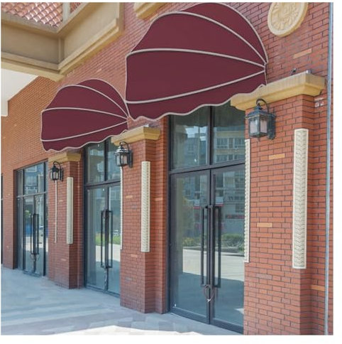 Marquesina Tejadillo Puerta Exterior Plegable Protección Ultravioleta Marquesina Toldo Visera Toldos Puertas Y Ventanas Adecuado para Cubiertas, Patios, Balcones(Red,135cm)