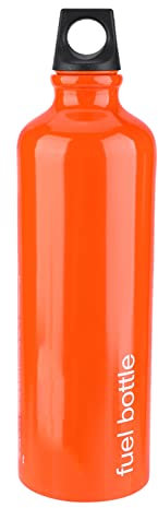 Akozon 750 ML Outdoor Portable Gas Stove Tank, Fuel Storage Can, Aluminum Alloy Fuel Bottle with Ring Handle for Camping, Hiking, Picnic, Backpacking and Outdoor Cooking – Leak