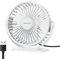 TriPole Ventilator Leiser, Mini Ventilator mit 3 Gang, USB Tischventilator Leistungsstarker Tragbarer mit 360°Neigung. Elektrischer Ventilator klein für Einsatz Büro, Schlafzimmer,Reisen-Weiß