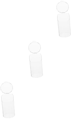 Lurrose 3 Pièces En Acrylique Porte-pinceau De Maquillage Transparent Porte-pinceau De Maquillage Cylindrique Porte-stylo Pour Bureau Organisateur De Stylo De Bureau