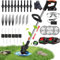 Cordless Grass Trimmer, Telescopic Electric Weed Wacker,Electric Garden Strimmer Grass Cutter for Lawn Edger Pruning Weed,Lightweight Lawn Mower,Suitable for Garden Lawn shrub