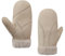 MGGMOKAY Damen Fäustlinge für Winter Damen Lammfell Shearling Fäustlinge Winter Lederhandschuh,Beige,XL