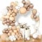Luftballon Girlande Beige, 110Stück Ballons Geburtstag mit Nude Ballons, Zarte Orange Ballons, Weiß und Champagner Gold Ballons, Nude Ballon Girlande für Hochzeitsdeko, Babyparty Deko, Geburtstagsdeko