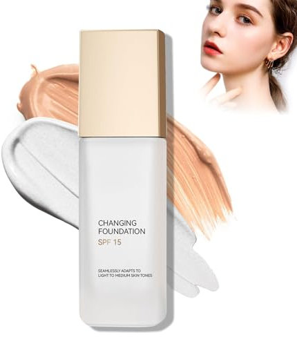 Color Changing Foundation - SPF 15+, für Light to Medium Skin, Changing Foundation, Moisturising Concealer, Farbwechselnde Foundation für Reife Haut, Foundation Make Up