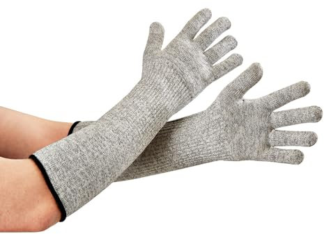 3 Pagen® Gartenhandschuhe für Damen/Herren mit Unterarmschutz, Gartenhandschuhe 1 Paar, Rosenhandschuhe, Schutz bis zum Ellbogen, bequem & elastisch, Einheitsgröße, L43 cm