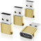 USB-A auf USB Typ-C Adapter 4 Pack, USB-C auf A Adapter, Typ C Buchse auf A Stecker Auto Ladekabel Konverter für iPhone 16 15, Macbook, Notebook, Tablet, Smartphone, Galaxy, iPad - Champagner Gold