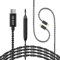 2PIN USB C IEM Cable,Upgraded in Ear Monitor Cable for KZ ZS10 PRO/ZST/ZST-XZS12 PRO X/ZS10 PRO 2/ZSN PRO X/ZSN PRO/EDX PRO/Castor,CCA CRA/C10 (Type c-with mic, 2PIN)