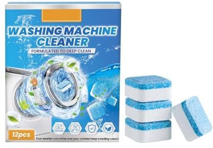 Rtyweth Machine Cleaner Deep Clean Tablets -12 Pack For Year-Round Deep Clean, Suitable For HE, & Top Front Cleaner Load Load Washer