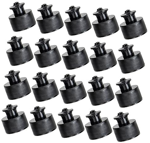 POPETPOP Bouchons De Bouteille Sport 28/410 en PE Noir Lot de 20 Couvercles De Bouteilles Portables Étanches Bouchons Remplaçables Accessoires De Sport Pratiques