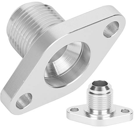 Generic AN12 Ölablassflansch, Auslaufsicherer Billet-Aluminium-Flansch für T3 T4 GT40 GT50 GT55-Systeme. Flansch für Sichere Ölableitung