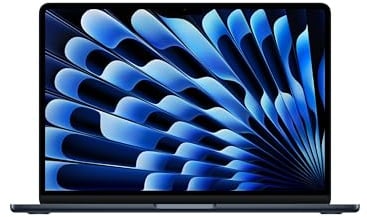 Apple MacBook Air 13-inch Laptop M5 chip with 10-core CPU and 8-core GPU: Built for AI, 13.6-inch Liquid Retina Display, 16GB Unified Memory, 512GB SSD, 12MP Center Stage, Touch ID, Wi-Fi 7; Midnight