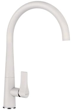 SCHOCK Küchenarmatur GOTA weiß – Hochdruck Armatur mit Festauslauf und Standard Norm-Anschlüssen