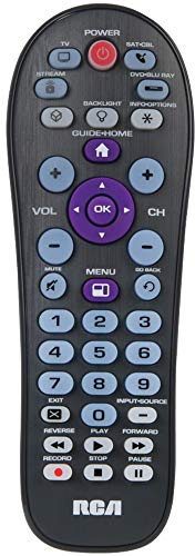RCA Télécommande universelle à 4 appareils avec grand bouton avec diffusion en continu (RCR413BHE)