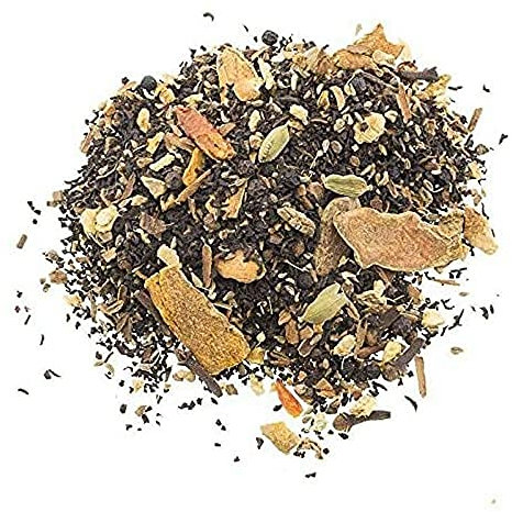 Aromas de Té - Té Chai Cúrcuma - Té Negro, Canela, Jengibre, Anís, Cardamomo, Chiles, Pimienta y Clavo - Propiedades Digestivas - Efecto Antioxidante - 50 gr.
