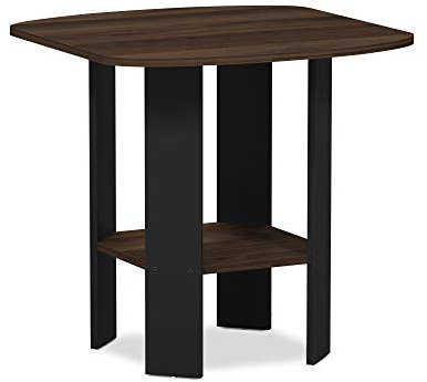 Furinno Design Simple Table d'Appoint de Chevet, Noyer Columbia/Noir
