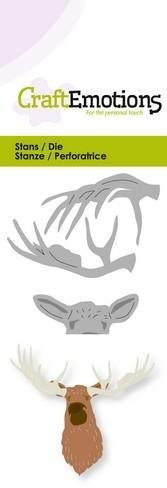 Stanz-und Prägeschablonen - Kopf Elch 3D