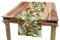 ABAKUHAUS Blatt Tischläufer, Romantische Aloha Weinlese, Esszimmer Küche Rechteckiger Dekorativer Tischläufer, 40 x 180 cm, Hellbeige Grün