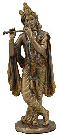 Ebros Gift 25,4 cm große Hindu-Gott Lord Krishna Avatar of Vishnu Spielflöte Statue Hinduismus Gottheit der perfekten Liebe Romantik Yoga und Vastu Dekorative Figur