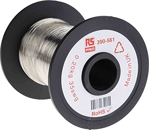 RS PRO Kupferdraht verzinnt Ø 0.21mm / 0,03 mm² 32 AWG, Spule 717m