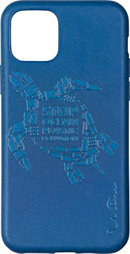 Wilma Be You e, biologisch abbaubare Handy Schutzhülle - Passend für iPhone 11 Pro, Stop Meeres Plastik Verschmutzung, Kunststofffrei, Vollschutz Hülle - Matt Schildkröte, WPC1026ORIP11, Schwarz