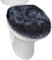 TOWN & COUNTRY BASICS SoHome Spa Step Luxus Plüsch Chenille Shag Maschinenwaschbar Ultra Soft Standard Toilettendeckel Bezug 47 x 49,8 cm Blau