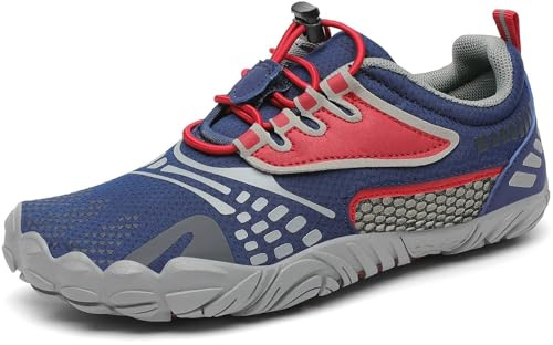 SAGUARO Kinder Barfußschuhe Atmungsaktiv rutschfest Wanderschuhe Leicht Weich Sportschuhe Laufschuhe, Gr.24-36