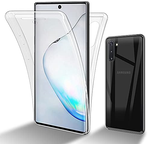 Cadorabo Hülle kompatibel mit Samsung Galaxy Note 10 Schutzhülle TPU Silikon Case 360 Slim Kratzfest Weiche Gummi mit Rundumschutz Case Hülle für Galaxy Note 10 in Transparent