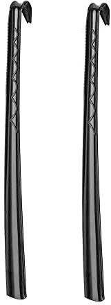 I-K-E-A 2x Universal Shoehorn Unisex Extra Long Handled Shoe Horn Easy Grip Black 61 cm Shoespooner Schlipp Shoe Boots Stick Handle Adjuster Tongue 24 inch,7 3/8