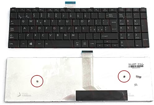 CLICK HELP Tastiera Notebook Compatibile con Toshiba Satellite C50 C50-A C50D C50D-A C50DT-A C55 C55D C55-A (Nera)