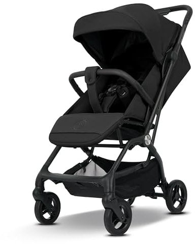 my junior® Buggy PICO³ | bis 22kg | Einhand AutoFold-Klappmechanismus | Ergonomische Liegeposition nach IGR e.V. | großes Sonnenverdeck UV50+ | Handgepäckmaß | 2 Belüftungsfenster - Black Night