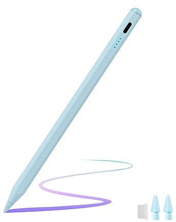 Stylus Pen for iPad 9th&10th Generation,Pencil with Palm Rejection Apple Pencil for (2018-2025) 10th/9th/8th/7th/6th Gen, iPad Pro 11/12.9 inch, 11&13-inch(M2) /5th/4th/3th Gen,Mini 6th/5th Gen-Blue