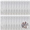 20 Pack Silver Foil Fringe Curtain Backdrop, 3.2ft x 8.2ft Metallic Tinsel Curtains Party Backdrop, Hanging Streamers for Birthday Party Decoration Wedding Holiday Christmas Decoration (Silver)
