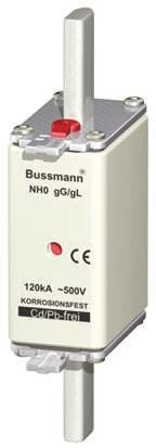 Eaton Bussmann Eaton Bussman Sicherungseinsatz NH0, 500V ac / 63A, gG - gL DIN 43620-1, DIN 43620-3, IEC 60269, VDE 0636