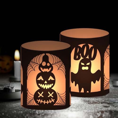 12 Windlicht Tischdeko (Halloween)