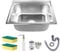 Kitchen Sink 42x37x18.5CM Single Bowl Sink Inset Steel Stainless Hand Drainer with Drain Fittings for Utility Rooms Kitchens Bars