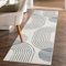 carpet city Teppich-Läufer Kurzflor Grau - 80x300 cm - Moderne Flur-Teppiche Geometrisch, Kreis-Muster mit 3D-Optik - Flachflor Bodenbelag Deko Schlafzimmer, Diele, Eingangsbereich
