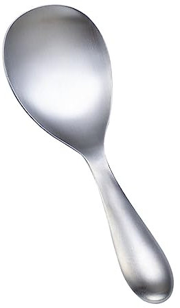 MILISTEN 1 x Serving Spoon, Japanese Soup Spoon, Asian Spoon, Made of Metal, Silicone Ladle, Kitchen Utensils, Stainless Steel, Rice Spoon, Stainless Steel, Woods