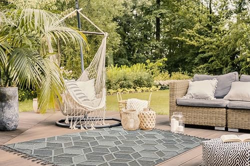 Astra Outdoor Teppich - Grau, 80 x 150 cm, Modern, Wetterfest, Strapazierfähig, Wohnzimmer, In & Outdoor