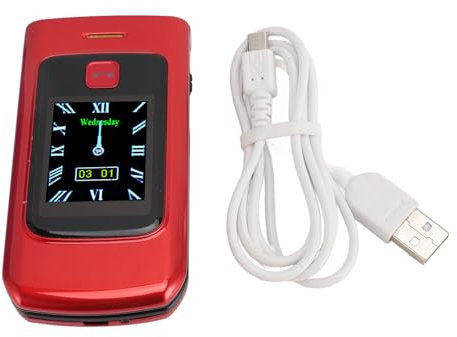 Zunate 2G-Flip-Telefon, Große Tasten, Große Schriftart, Dual-Screen-Display, Flip-Handy für Senioren, Dual-Card, Dual-Standby, Lauter Ton, One-Touch-Dial, Unterstützt Sprachübertragung