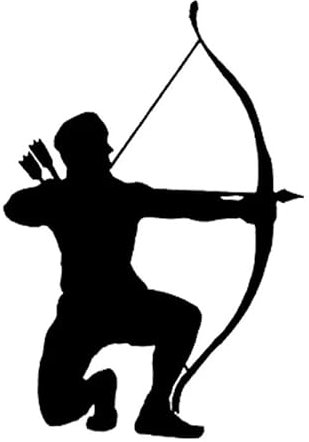 Lay U Home 12CMx17.4CM Bogenschießen Ganzen Körper Decoraiton Decoral Kunst Auto Aufkleber Zubehör