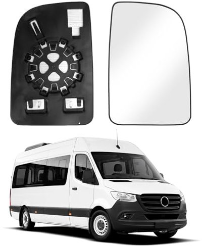 Spiegelglas Ersatz für Mercedes Sprinter 2019-2024, Außenspiegel Glas Asphärisch Verstellbar Geeignet, Umkehrlinse Rückfahrglas Spiegel (Rechts)