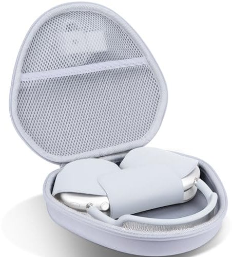 Lebakort Hart Tasche Hülle Etui für Apple AirPods Max Noise Cancelling Kopfhörer (Weiß)