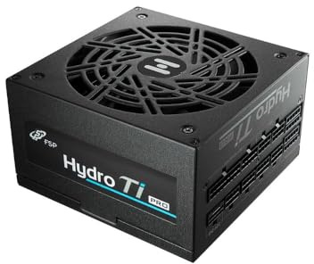 FSP Hydro Ti PRO 1000W Power Supply, ATX3.1 PCIe 5.1 Ready, 80 Plus & Cybenetics Titanium Efficiency, Native 12V-2x6 Connector, Lambda A++ w/135mm FDB Fan, 10 Year Warranty (HTI-1000M-GEN5)