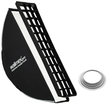 Walimex pro Essential Striplight Softbox 22x90cm + Softboxadapter für Hensel Expert, um 360° drehbar, einfacher Aufbau, Bowens Adapter und Transporttasche, ideal für Produkt- und Peoplefotografie